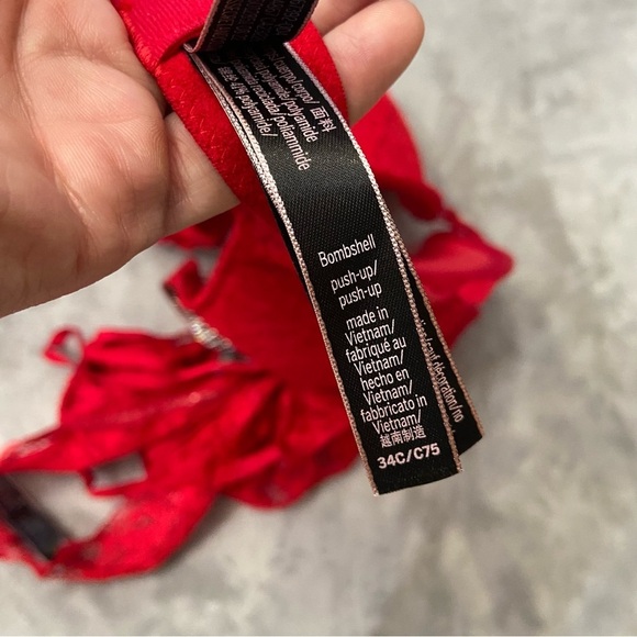 New! Victoria’s Secret Very Sexy Red Push Up Bra & Panty Set 10376 - Picture 9 of 10